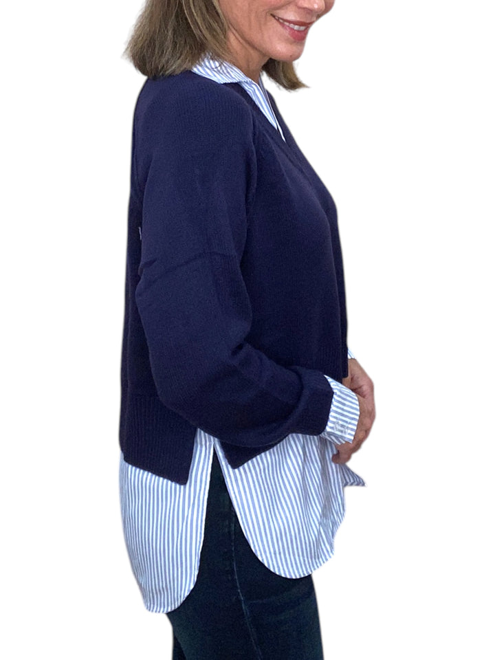 SORAYA SWEATER TOP-NAVY - Kingfisher Road - Online Boutique