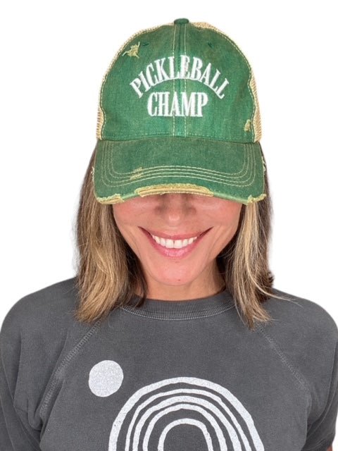 EMBROIDERED BUCKLE HAT-PICKLEBALL