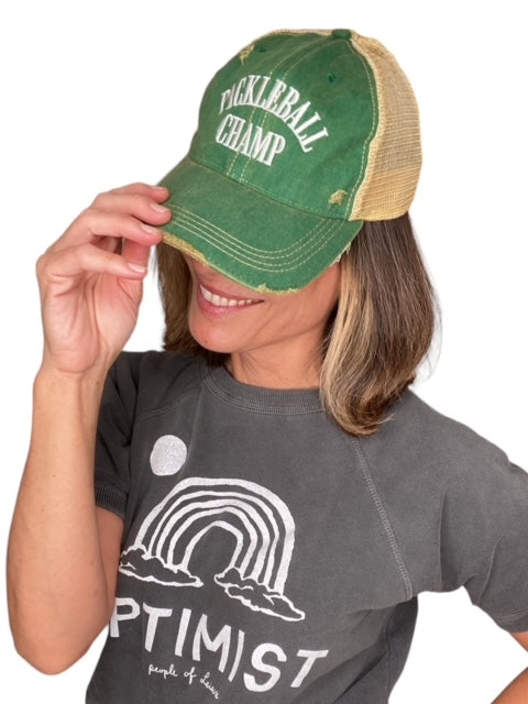 EMBROIDERED BUCKLE HAT-PICKLEBALL