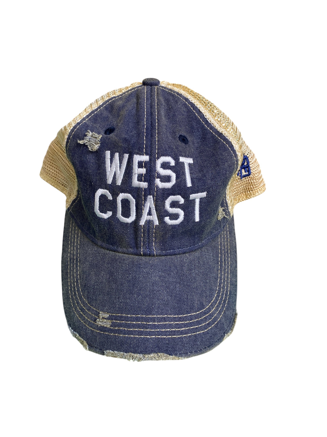 WEST COAST WASHED SNAP BACK TRUCKER-NAVY - Kingfisher Road - Online Boutique