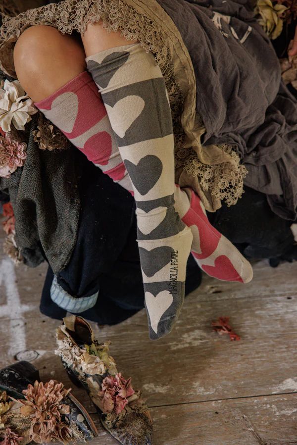 BLOCK HEART OTK SOCKS-QUEEN OF HEARTS - Kingfisher Road - Online Boutique