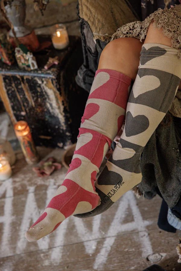 BLOCK HEART OTK SOCKS-QUEEN OF HEARTS - Kingfisher Road - Online Boutique