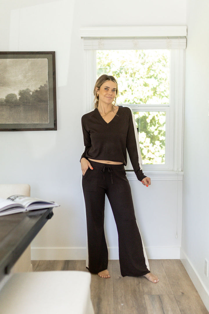 TECHNO V NECK-CHOCOLATE - Kingfisher Road - Online Boutique