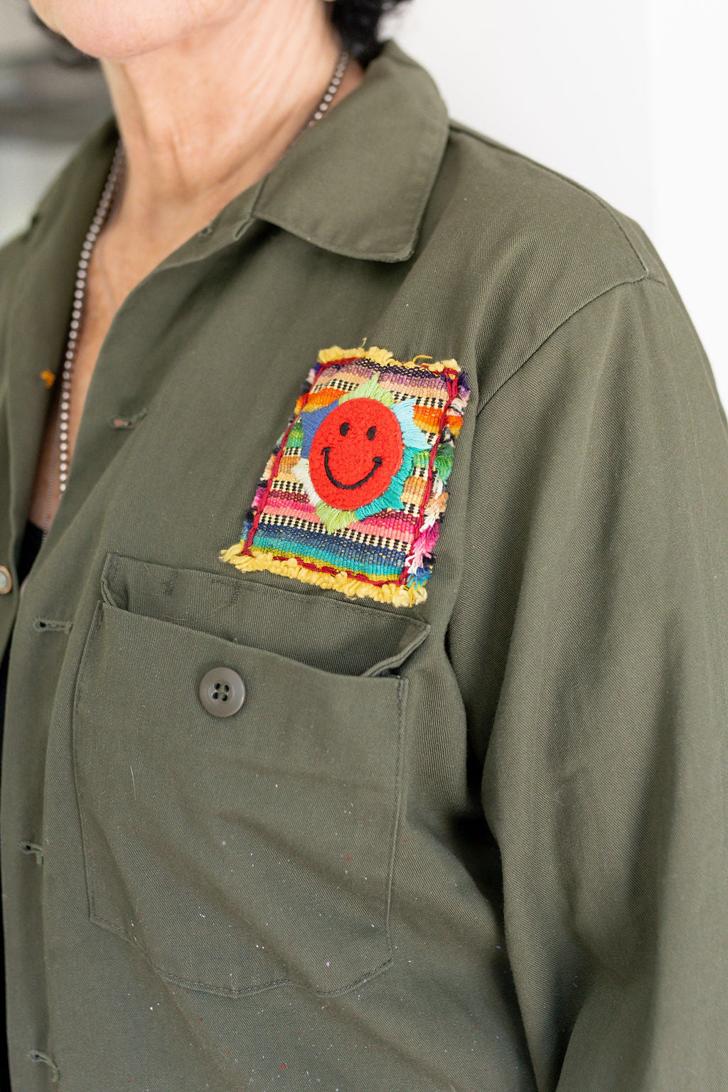 HIPPY SMILES MILITARY JACKET - Kingfisher Road - Online Boutique