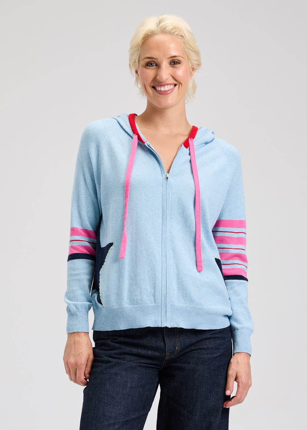 ZIP HOODIE W/ STARS-SKY - Kingfisher Road - Online Boutique