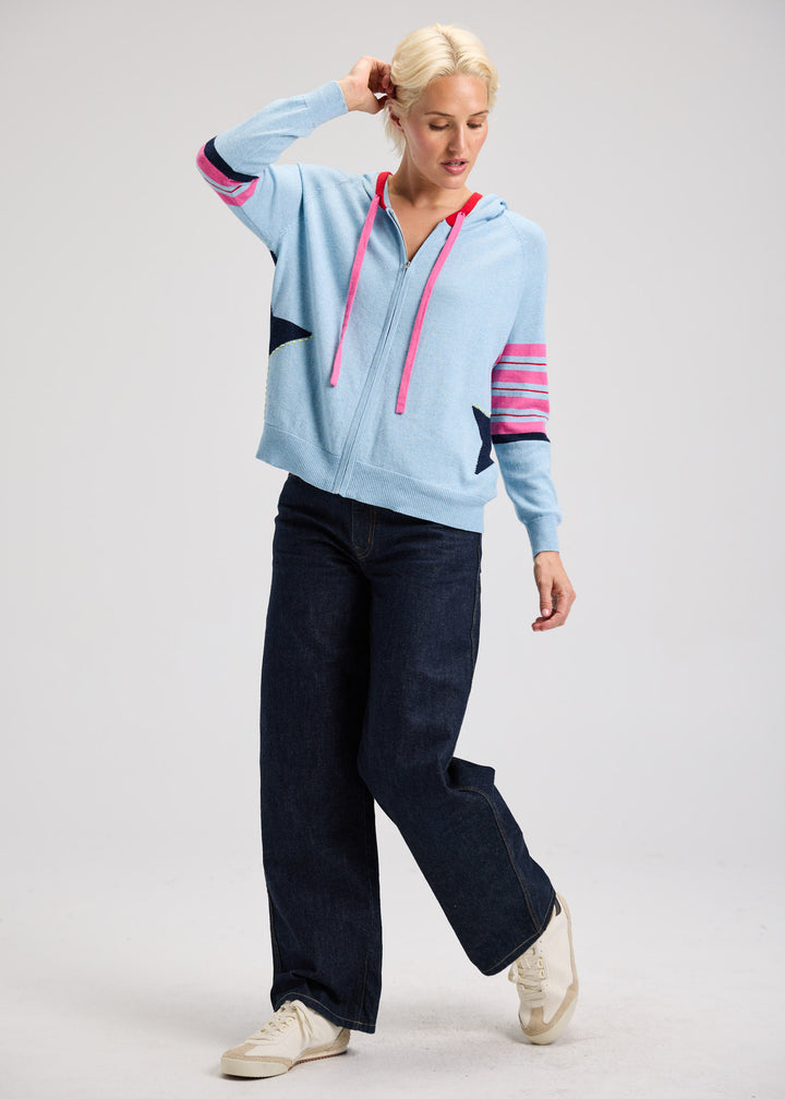 ZIP HOODIE W/ STARS-SKY - Kingfisher Road - Online Boutique