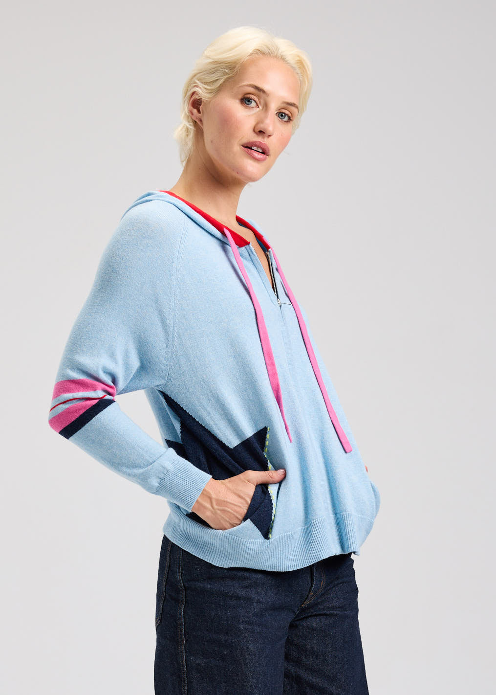 ZIP HOODIE W/ STARS-SKY - Kingfisher Road - Online Boutique