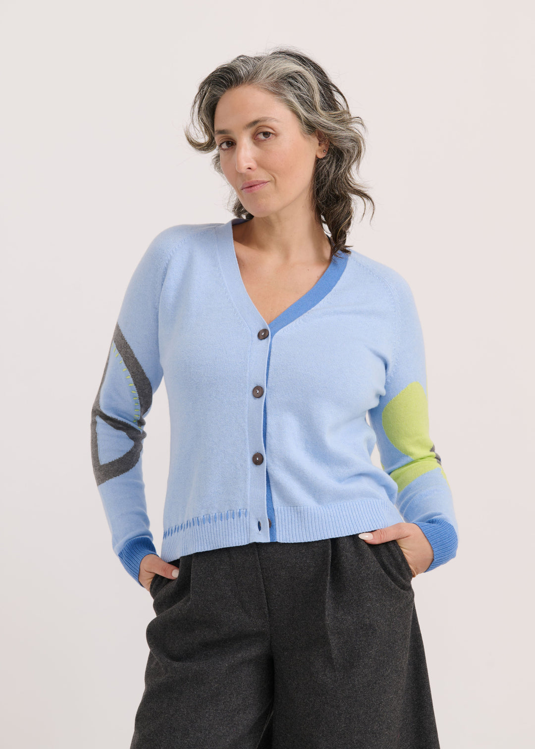 FLOWER & PEACE CARDI-SKY - Kingfisher Road - Online Boutique