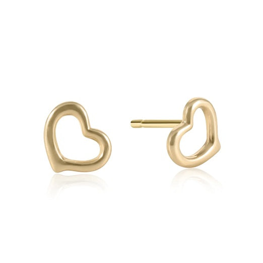 OPEN HEART LOVE STUDS-GOLD - Kingfisher Road - Online Boutique