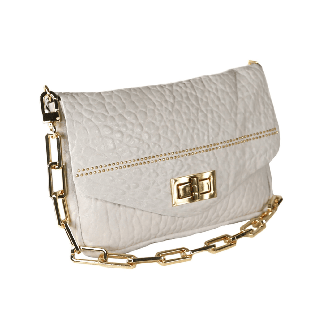 NATALIA SHOULDER BAG-CEMENT/GOLD - Kingfisher Road - Online Boutique