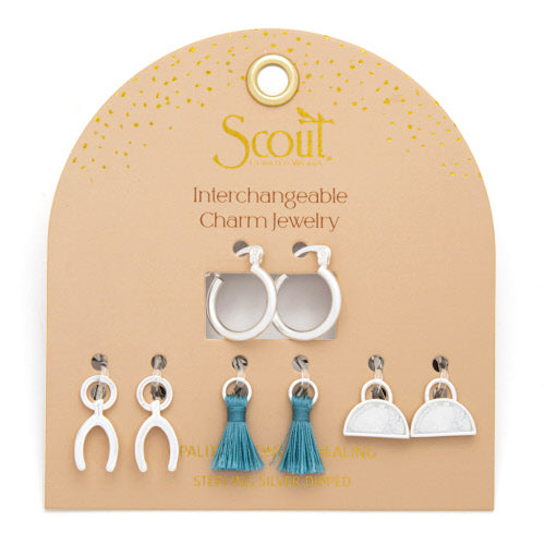 INTERCHANGEABLE CHARM EARRING SET