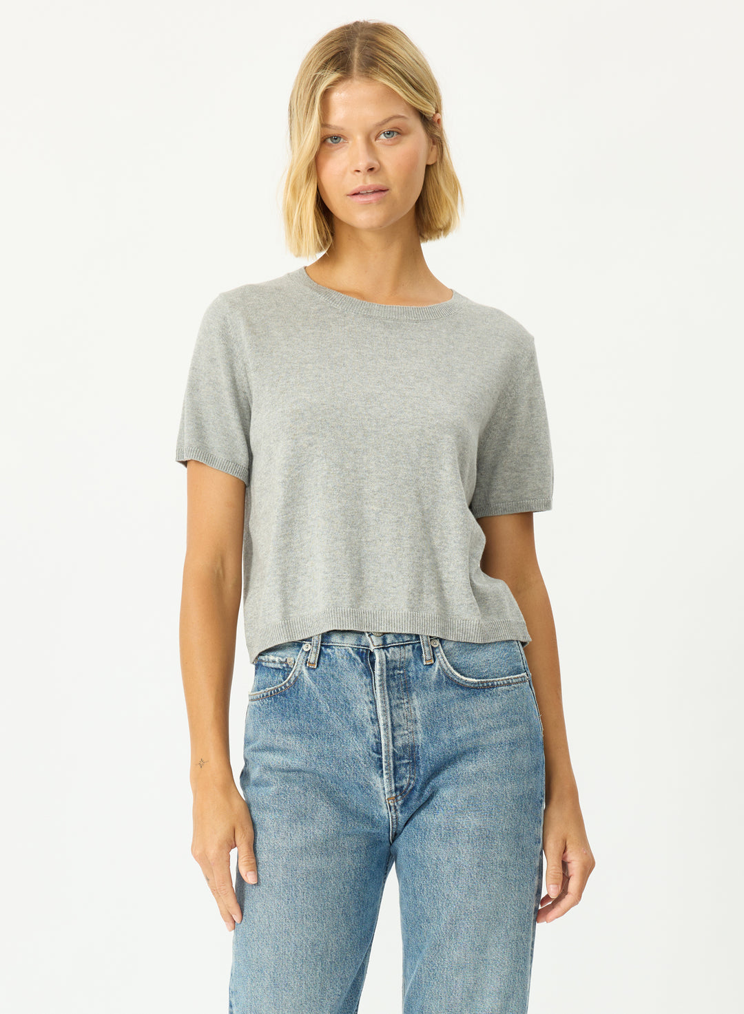 PALMER TEE-HEATHER GREY - Kingfisher Road - Online Boutique