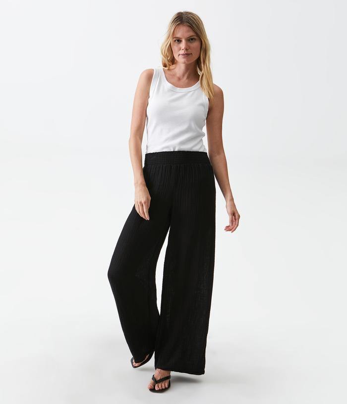 SUSIE SMOCKED WIDE LEG PANT - Kingfisher Road - Online Boutique