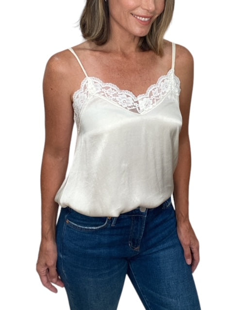 SATIN LACE CAMISOLE-BURRO - Kingfisher Road - Online Boutique