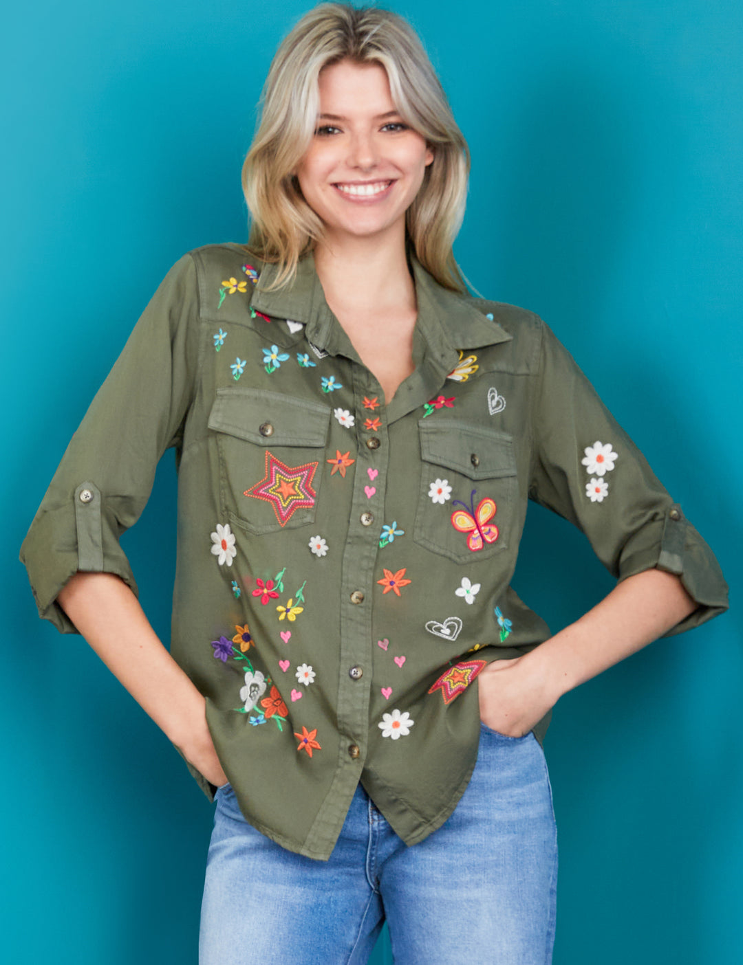 SKETCHBOOK SHIRT-OLIVE - Kingfisher Road - Online Boutique