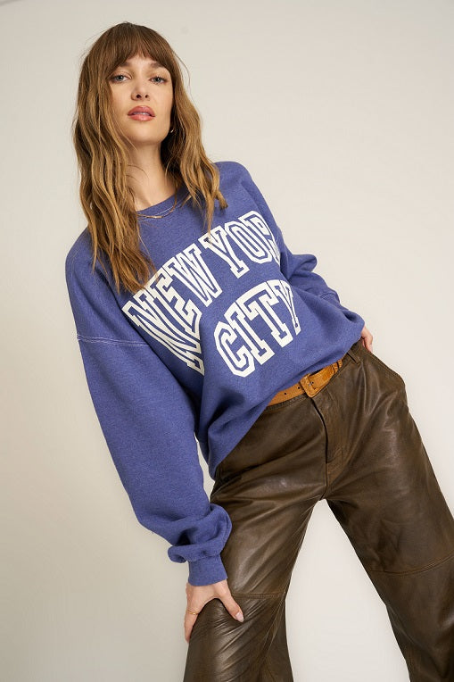 NEW YORK CITY SWEATSHIRT-RICH INDIGO