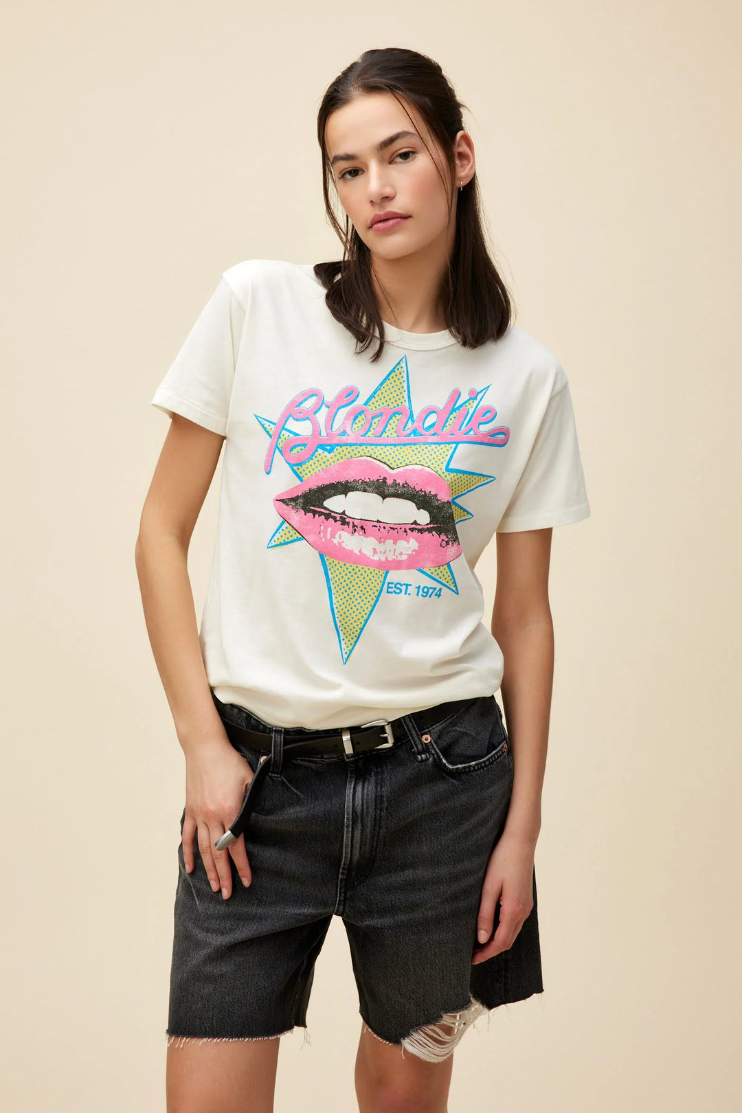 BLONDIE EST. 1974 SOLO TEE-STONE VINTAGE - Kingfisher Road - Online Boutique