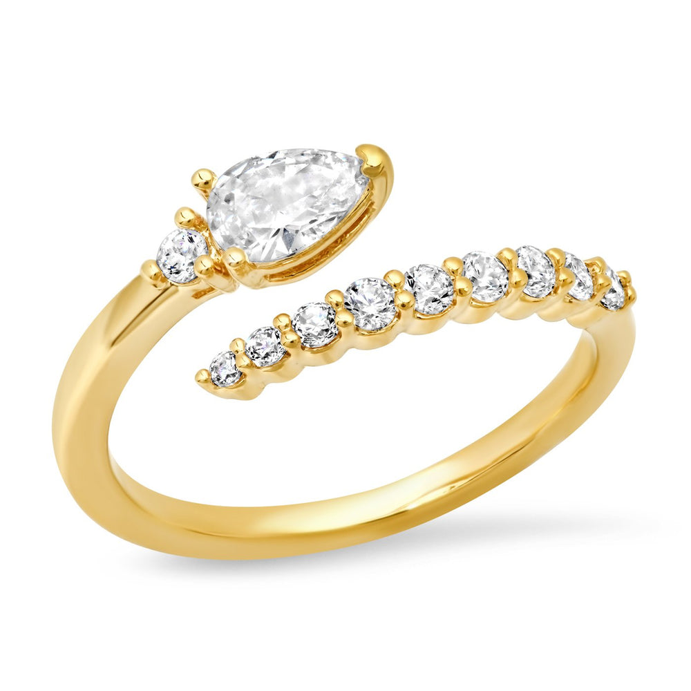 CZ OPEN WRAP RING - Kingfisher Road - Online Boutique