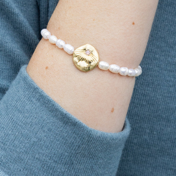 PEARL AFFIRMATION BRACELET-GOLD