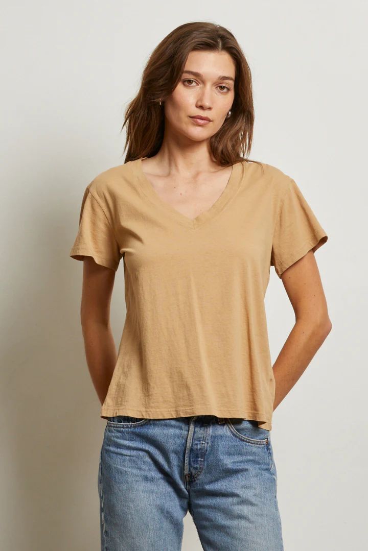 HENDRIX V-NECK TEE-SUEDE - Kingfisher Road - Online Boutique
