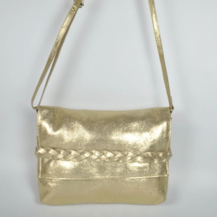 BUCCI CLUTCH CROSSBODY-GOLD