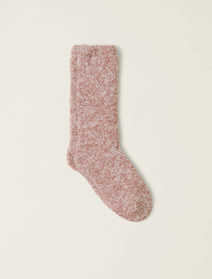 COZYCHIC HEATHERED SOCKS-TERRA WHITE