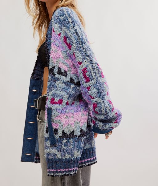 BLUEBELL CARDI-MOONROCK BLUE COMBO - Kingfisher Road - Online Boutique