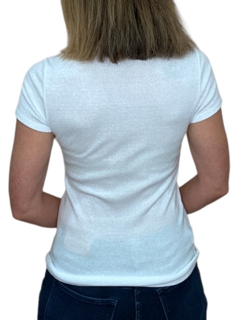 FALLON CREW NECK TEE-WHITE - Kingfisher Road - Online Boutique