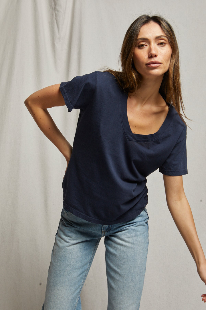 HENDRIX V-NECK TEE-NAVY - Kingfisher Road - Online Boutique