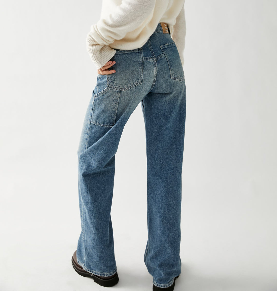 TINSLEY BAGGY HIGH RISE - HAZEY BLUE - Kingfisher Road - Online Boutique