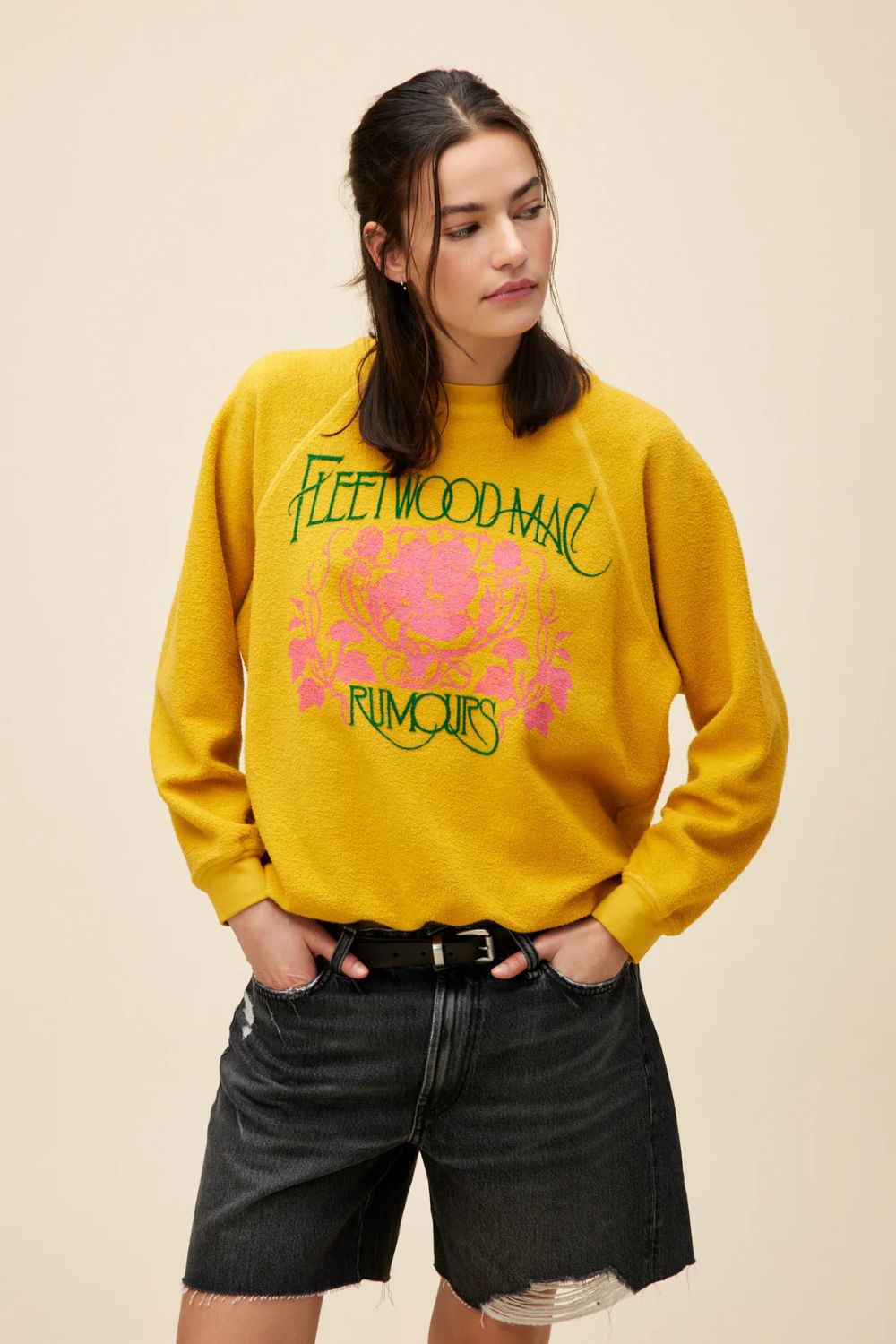 FLEETWOOD MAC FLORAL REVERSE SWEATSHIRT-GOLDEN DAZE