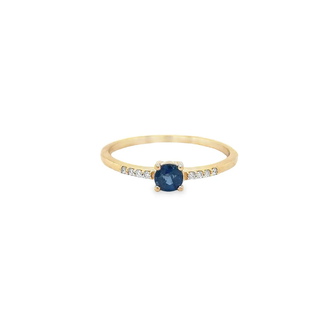 .35ct SAPPHIRE .05 DIA RING-14kt YG - Kingfisher Road - Online Boutique