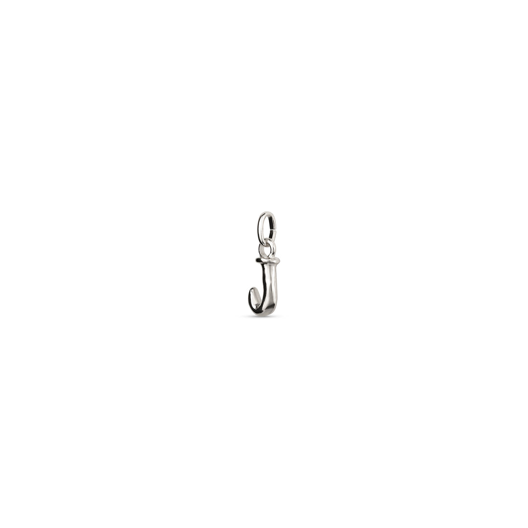 TINY "J" INITIAL CHARM-SILVER - Kingfisher Road - Online Boutique