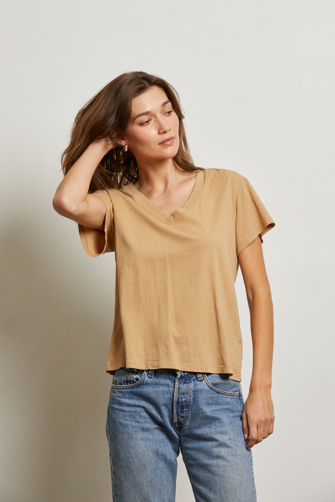 HENDRIX V-NECK TEE-SUEDE - Kingfisher Road - Online Boutique