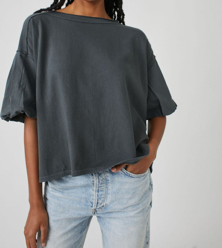 BLOSSOM TEE - CHARCOAL - Kingfisher Road - Online Boutique
