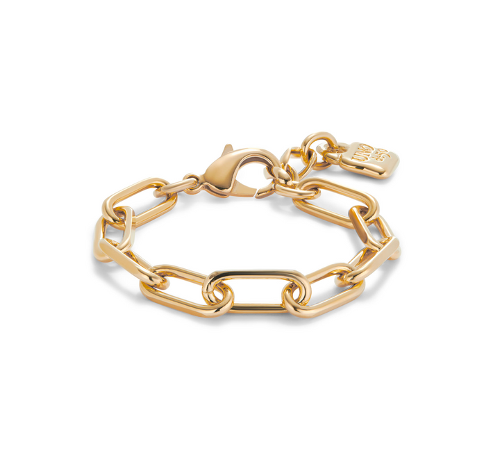 LARGE PAPERCLIP BRACELET-GOLD