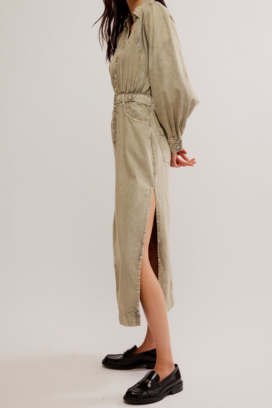 MAD LOVE DENIM MIDI-SAGE - Kingfisher Road - Online Boutique