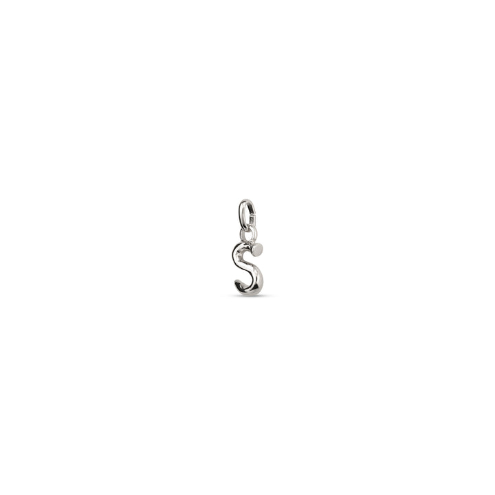 TINY "S" INITIAL CHARM-SILVER - Kingfisher Road - Online Boutique