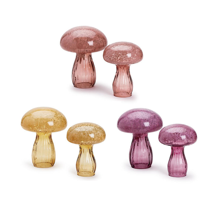 HAND-CRAFTED GLASS MUSHROOMS-SMALL