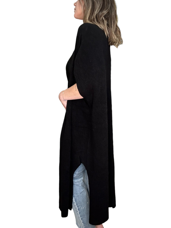 ITALIAN KNIT OPEN LONG CARDIGAN