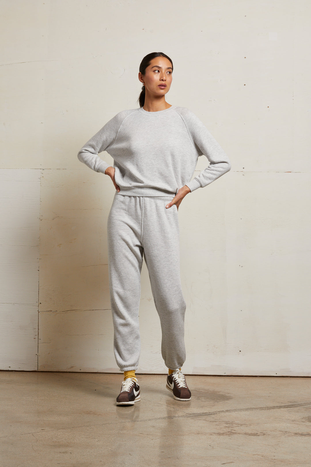 LENNON FLEECE RAGLAN SWEATSHIRT-ASH - Kingfisher Road - Online Boutique