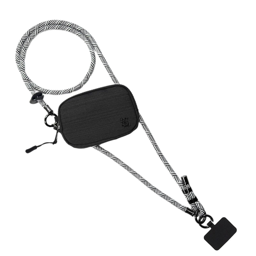 ACTIVE CROSSBODY W/ POUCH SINGLE ROPE-BLACK - Kingfisher Road - Online Boutique
