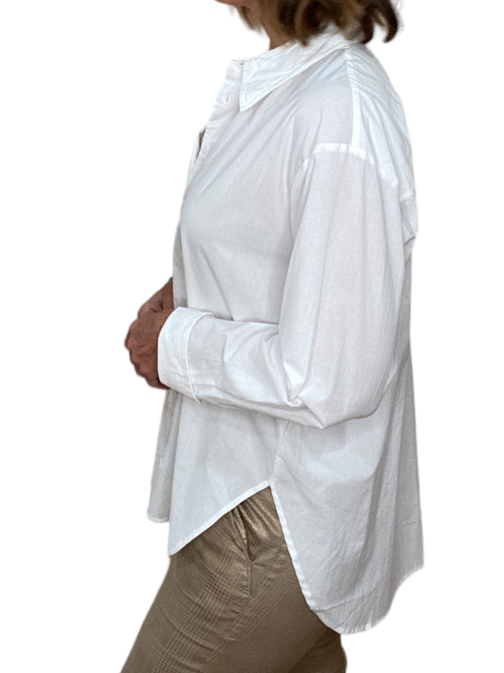 OVERSIZED BUTTON DOWN-WHITE - Kingfisher Road - Online Boutique