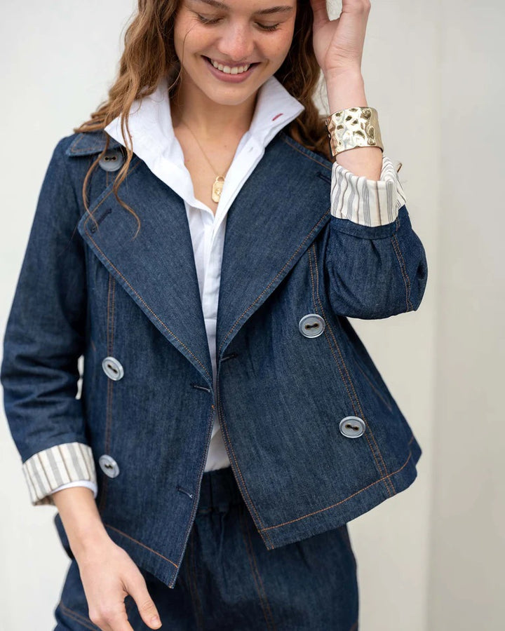 SAILOR CHAMBRAY PEACOAT-RINSE CHAMBRAY