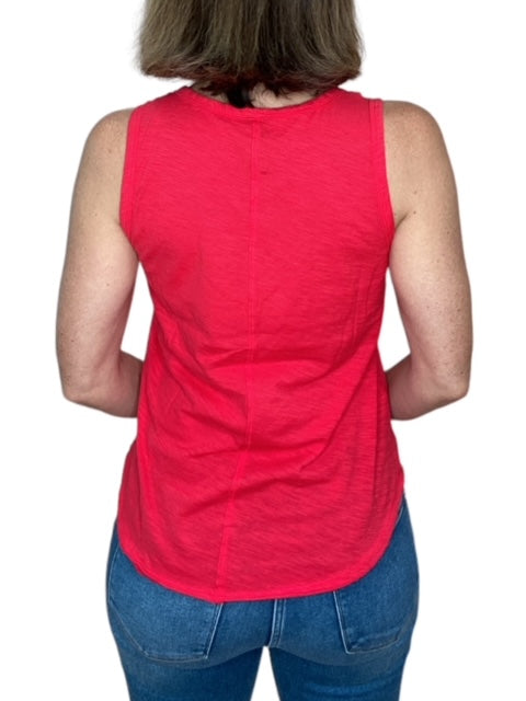 CENTER SEAM V-NECK TANK-BARN - Kingfisher Road - Online Boutique