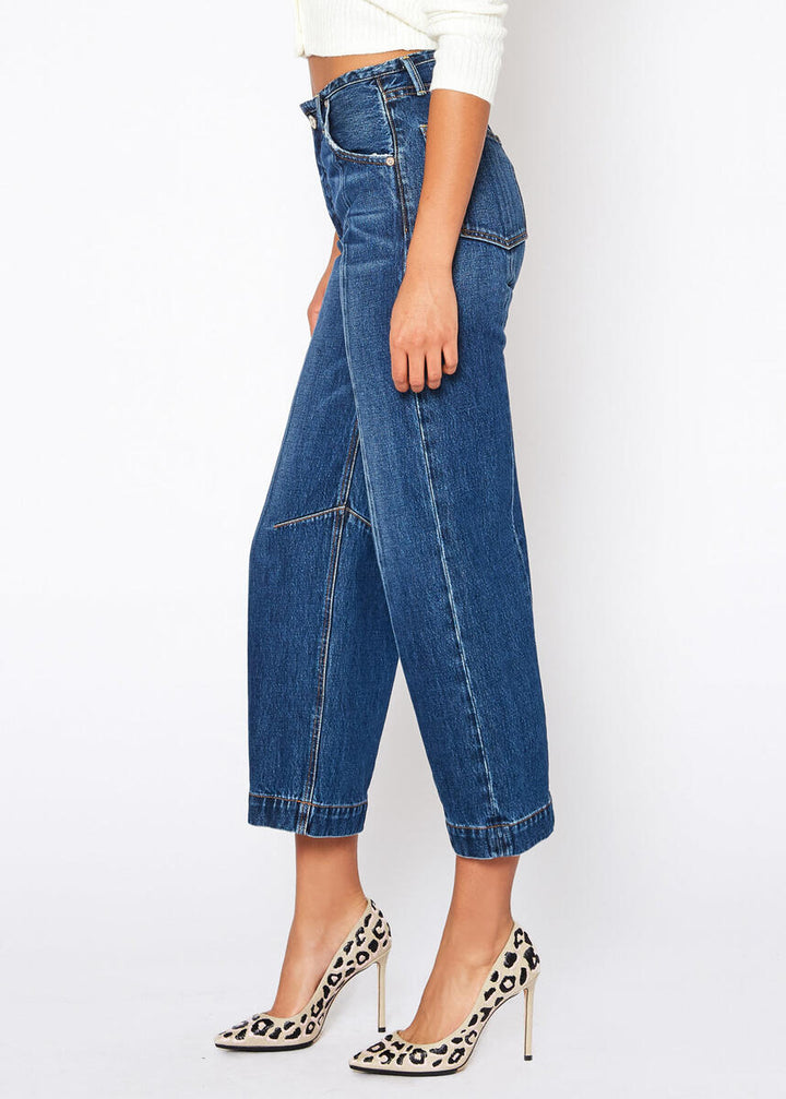 QUEEN WIDE LEG CROP DENIM-COLORADO - Kingfisher Road - Online Boutique