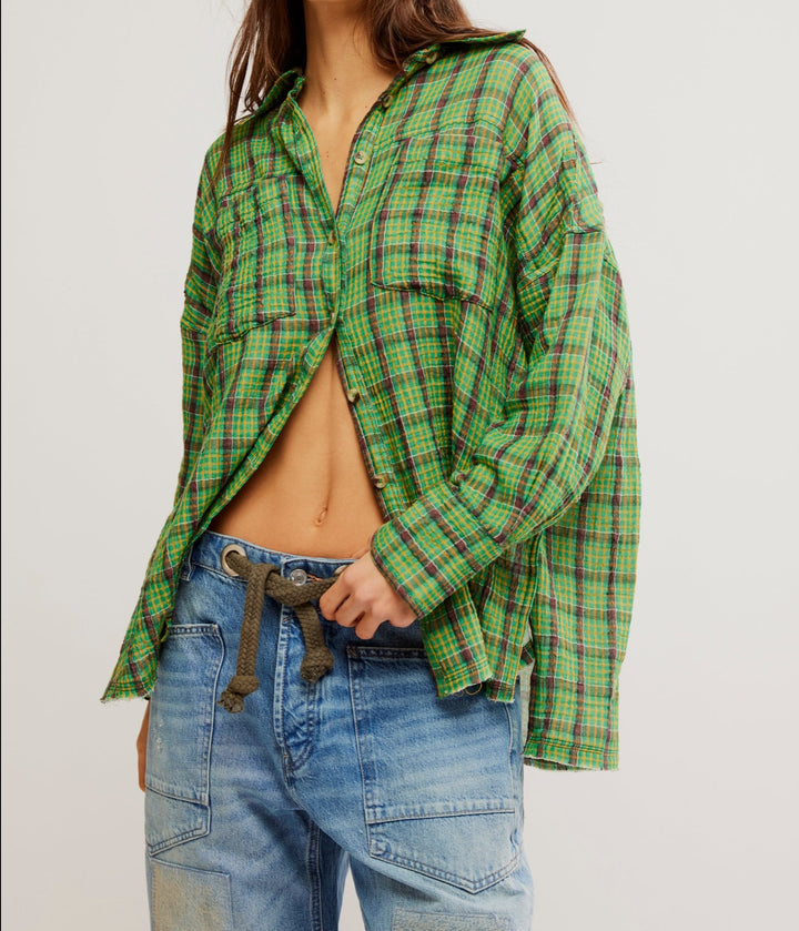 CARDIFF PLAID-GREEN COMBO - Kingfisher Road - Online Boutique