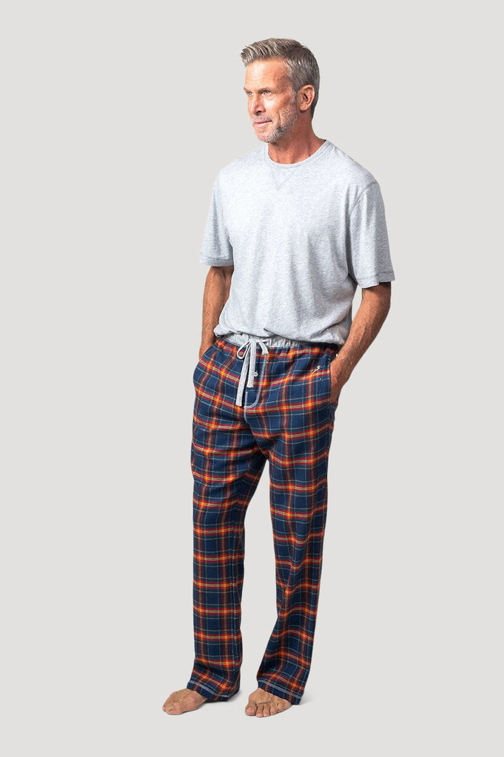 NAVY/MULTI STILLWATER CHECK FLANNEL PANT - Kingfisher Road - Online Boutique