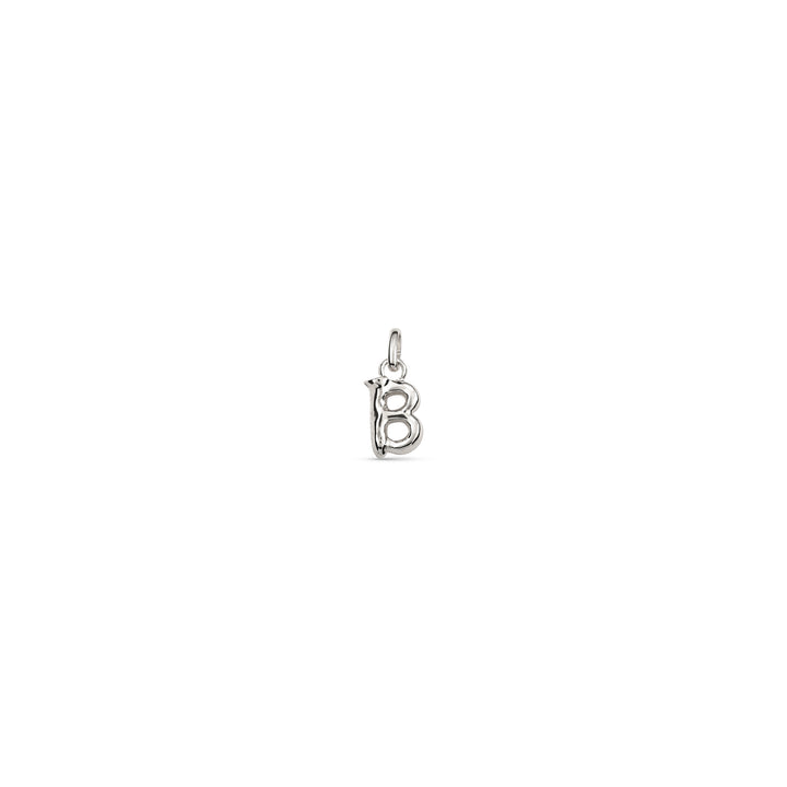 TINY "B" INITIAL CHARM-SILVER - Kingfisher Road - Online Boutique