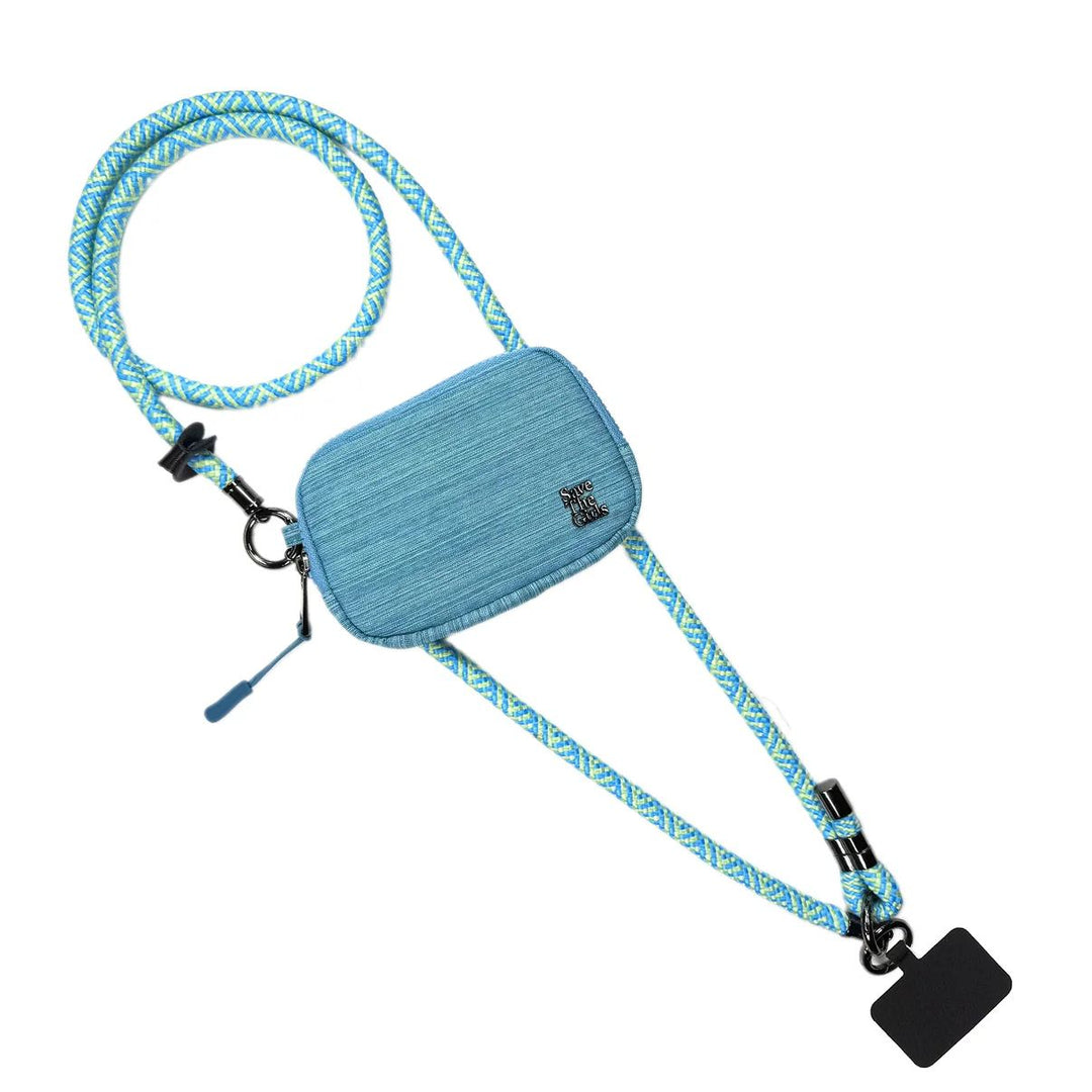 ACTIVE CROSSBODY W/ POUCH SINGLE ROPE-AQUA - Kingfisher Road - Online Boutique